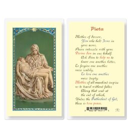 Hirten Holy Card, Laminated- Pieta with Mother of Sorrow