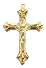 Medal Crucifix 2" Gold