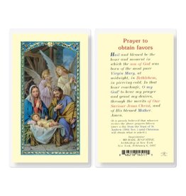 Hirten Holy Card, Laminated - Prayer to Obtain Favors