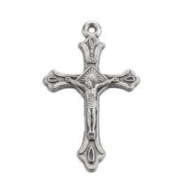 Hirten Crucifix Medal 1-1/4" Oxidized Silver