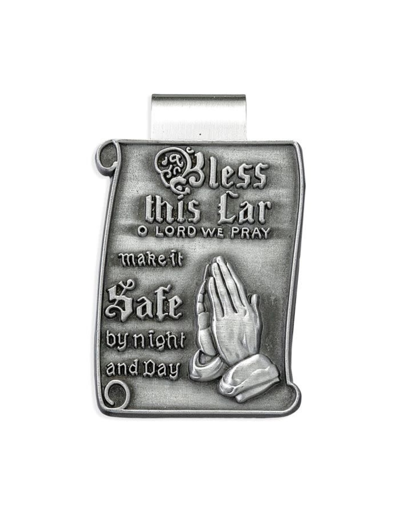 Hirten Bless this Car Visor Clip
