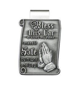 Hirten Bless this Car Visor Clip