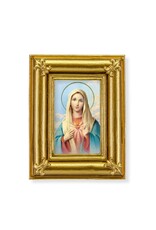 Hirten Framed Immaculate Heart of Mary Picture, 3.5x4.5