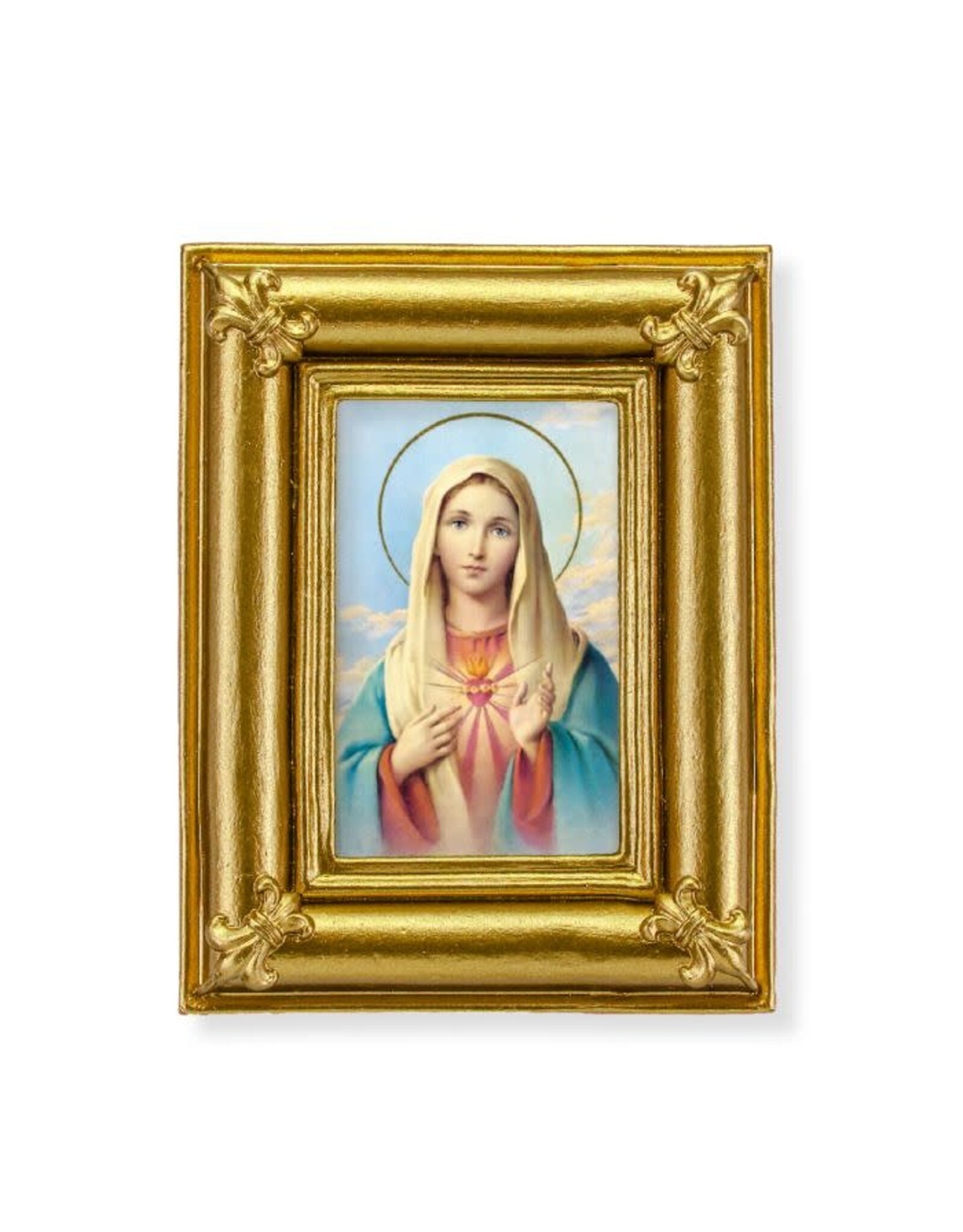 Hirten Immaculate Heart of Mary Framed Picture 3.5"x4.5"