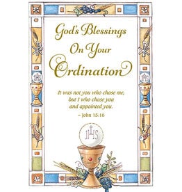 Greetings of Faith Priest Ordination Card - God's Blessings
