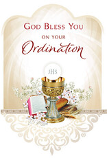 Greetings of Faith Priest Ordination Card - God Bless You