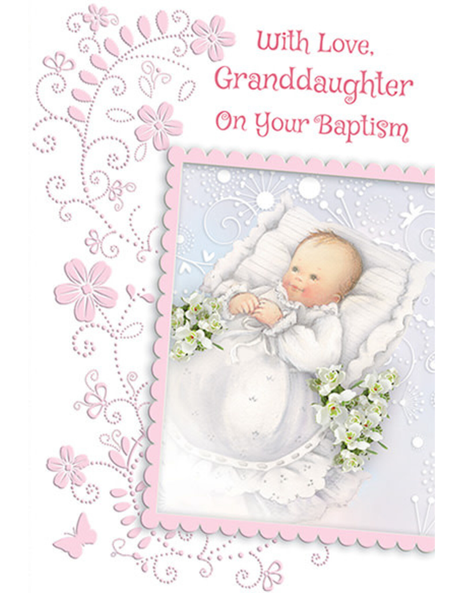 Greetings of Faith Baptism Card - Granddaughter, On Your Baptism