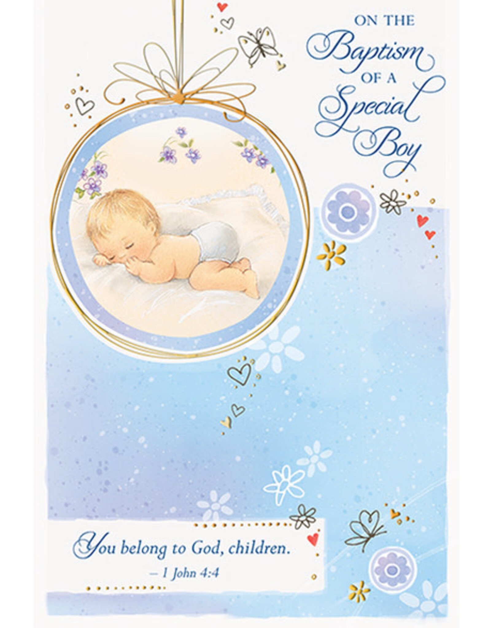 Greetings of Faith Card - Baptism Boy, You Belong to God