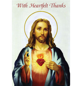Greetings of Faith Boxed Thank You Cards - Sacred Heart of Jesus (Pack of 8)