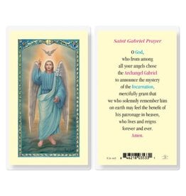 Hirten Holy Card, Laminated -St. Gabriel