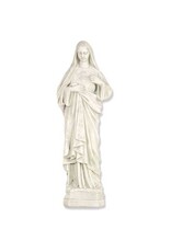 Orlandi Immaculate Heart of Mary Outdoor Statue - Fiberglass, Flat White Finish (16")