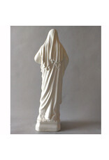 Orlandi Immaculate Heart of Mary Outdoor Statue - Fiberglass, Flat White Finish (16")