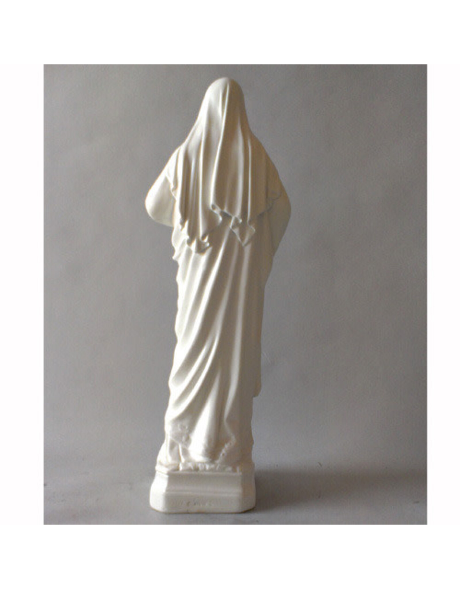 Orlandi Immaculate Heart of Mary Outdoor Statue - Fiberglass, Flat White Finish (16")