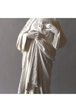 Orlandi Immaculate Heart of Mary Outdoor Statue - Fiberglass, Flat White Finish (16")