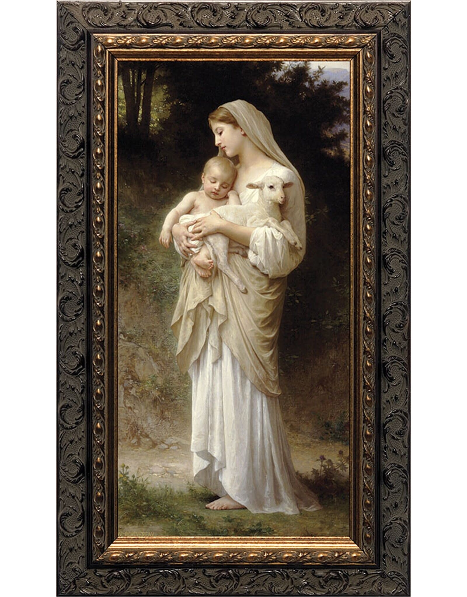 Nelson Art L'Innocence Ornate Dark Framed Art Picture