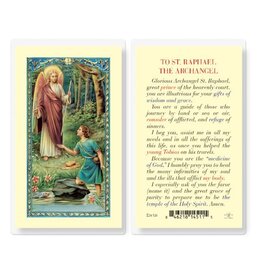 Hirten Holy Card, Laminated -St. Raphael