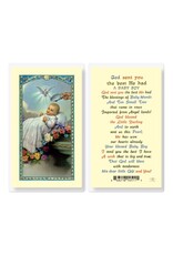 Hirten Holy Card, Laminated -Baptism with God Sent You the Best He Had a Baby Boy