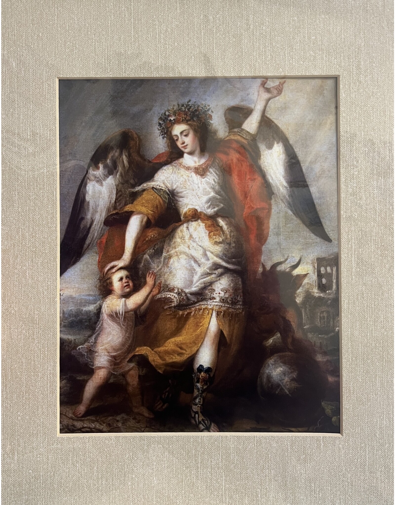 Royal Art & Design Inc. Print - Guardian Angel, Pereda (11x14, Matted)