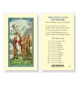 Hirten Holy Card, Laminated - The Boy Scout Oath or Promise