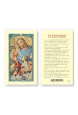 Hirten Holy Card, Laminated - Ten Commandments for School Kids