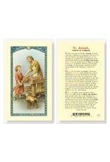Hirten Holy Card, Laminated - St. Joseph Patron of Workers