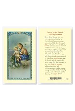 Hirten Holy Card, Laminated - St. Joseph Employment Prayer