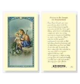 Hirten Holy Card, Laminated - St. Joseph Employment Prayer