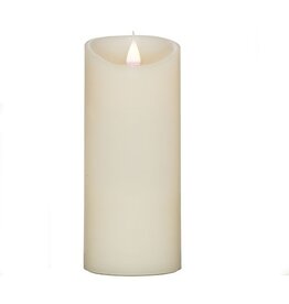 Roman LED Pillar Candle (Smooth Ivory, 7")