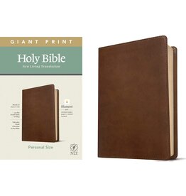 Tyndale House Publishers NLT Personal Size Giant Print Bible, Filament Enabled Edition (Red Letter, Leatherlike, Rustic Brown)