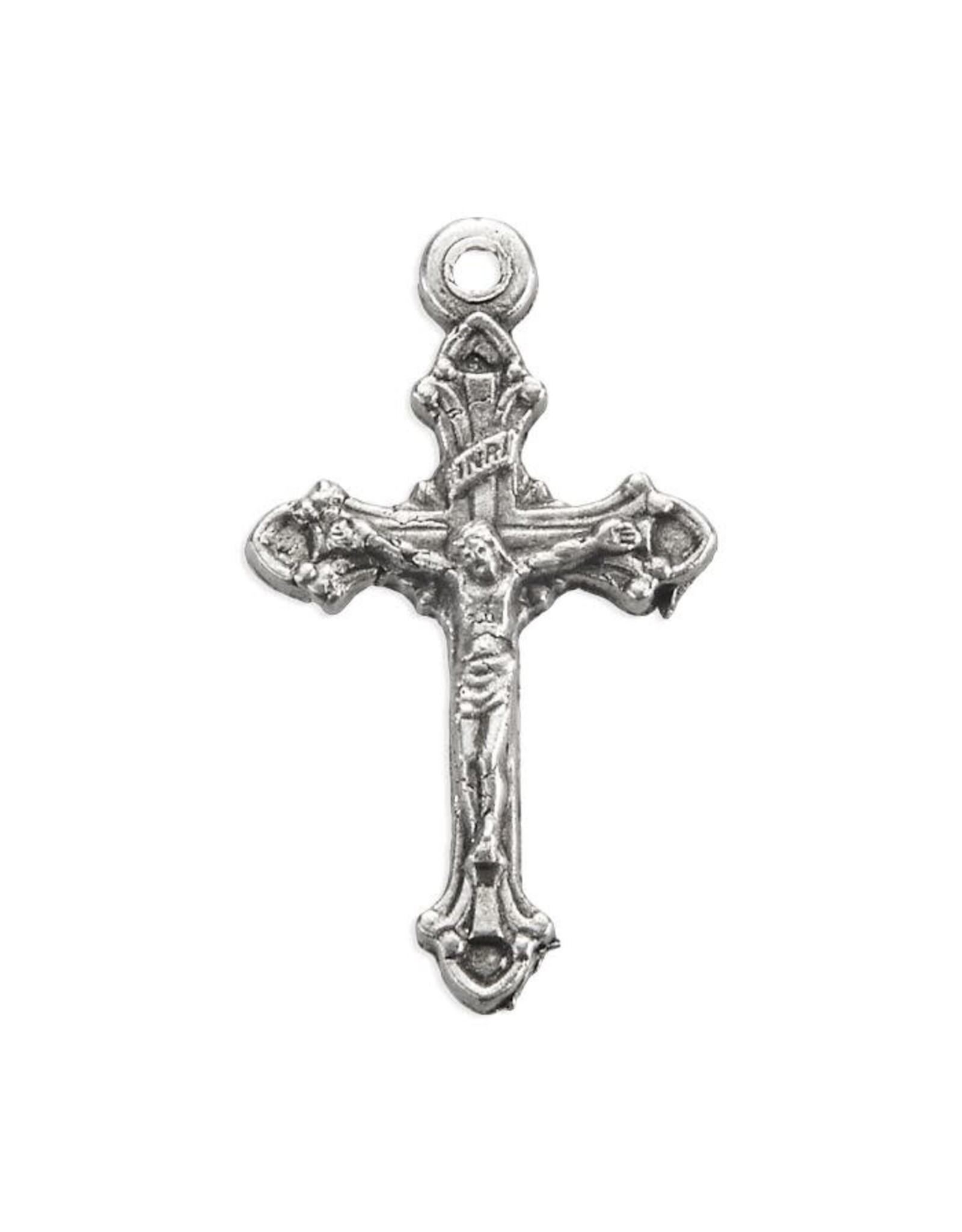 Hirten Medal Crucifix 3/4" Silver