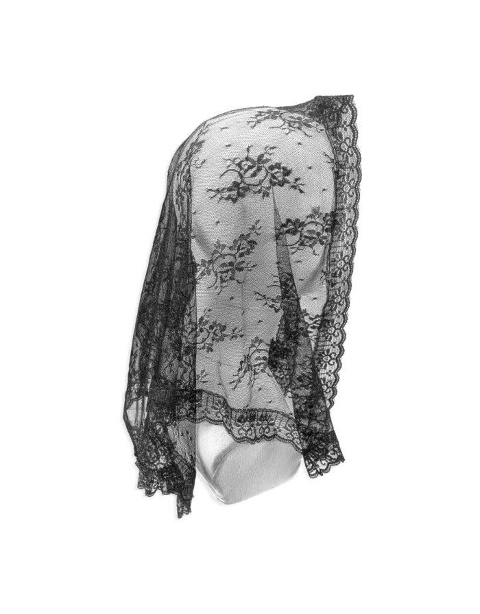 Hirten Mantilla (Veil) - Black Nylon Lace