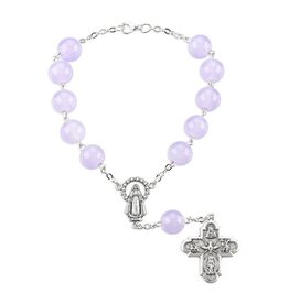 Hirten Auto Rosary - 5-Way Our Lady of the Highway - Violet