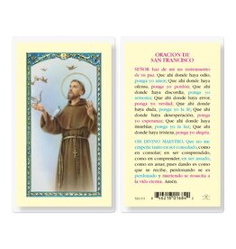 Hirten Holy Card, Laminated -Oracion De San Francisco