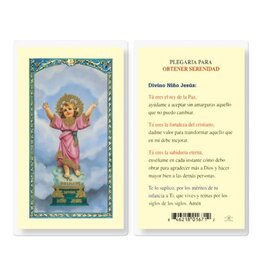 Hirten Holy Card, Laminated -Divino Nino Para Serenidad