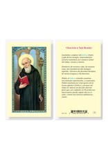 Hirten Holy Card, Laminated -St. Benedicto Una Oracion Para