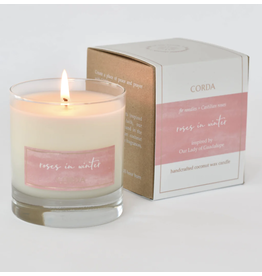 Corda Corda Roses in Winter Candle-Our Lady of Guadalupe