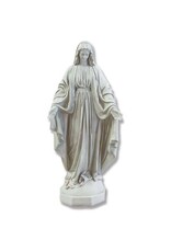 Orlandi Our Lady of Grace Outdoor Statue - Fiberglass, Antique Stone Finish (42")