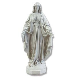 Orlandi Our Lady of Grace Outdoor Statue - Antique Stone (42")