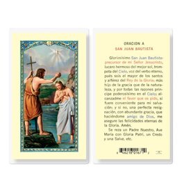 Hirten Holy Card, Laminated -Oracion A San Jaun Bautista