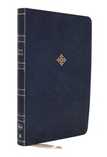 Thomas Nelson NKJV Thinline Reference Bible, Large Print, Blue Leathersoft with Rose Gold