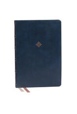 Thomas Nelson NKJV Thinline Reference Bible, Large Print, Blue Leathersoft with Rose Gold