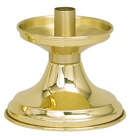 Koleys Candlestick Satin/High Polish Brass 4"