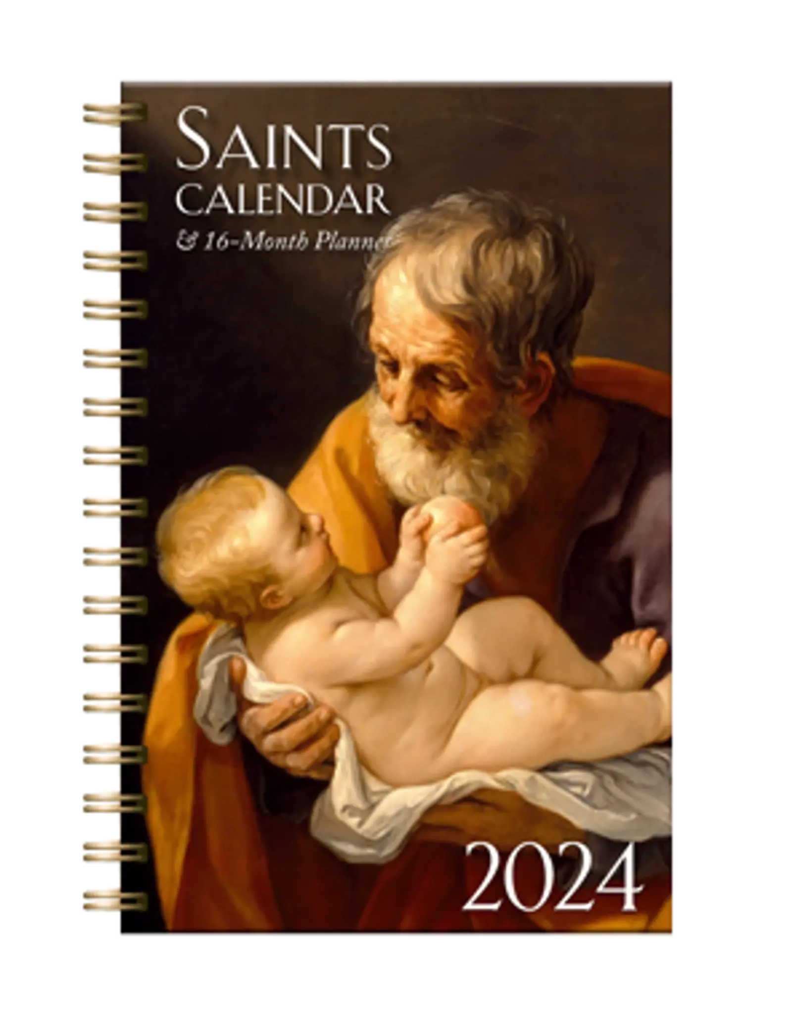 Tan 2024 Saints Calendar & 16-Month Planner