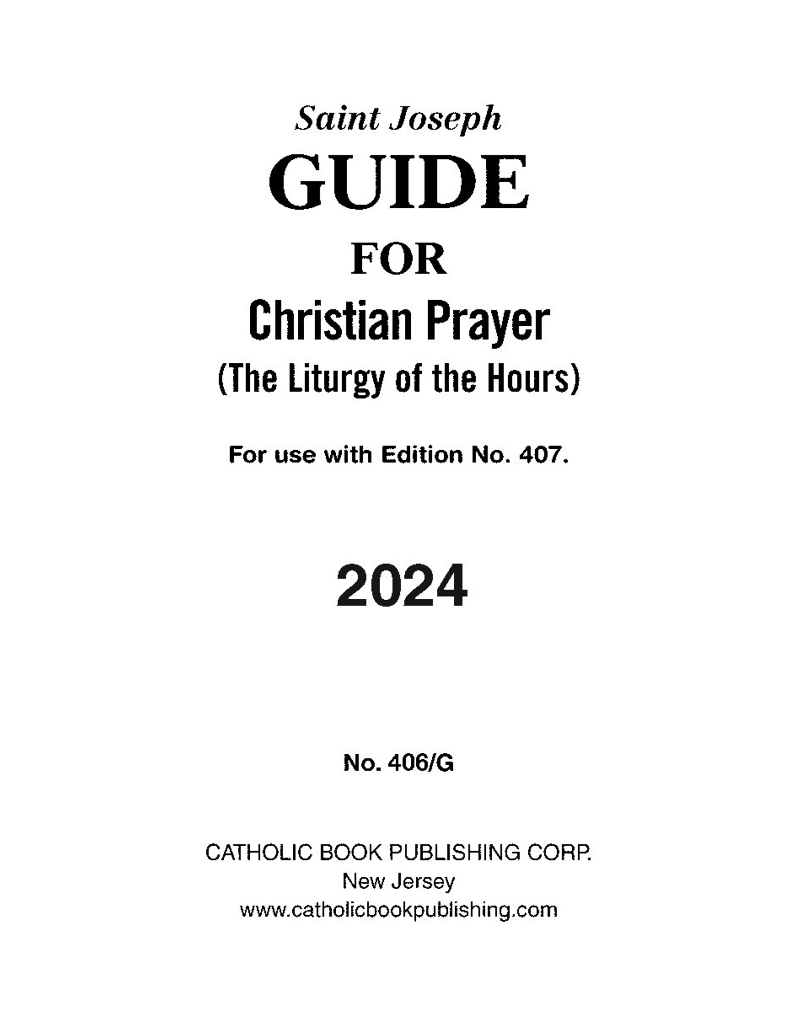 Catholic Book Publishing 2024 Guide for Christian Prayer