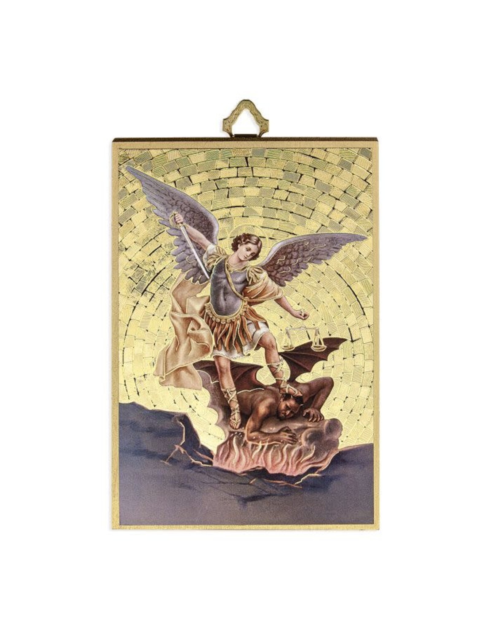 Hirten St. Michael Mosaic Plaque, 4x6