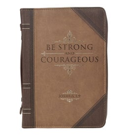 Christian Art Gifts Bible Cover - Be Strong & Courageous,
