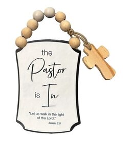 Abbey & CA Gift Pastor is In/Out Door Knob Hanger
