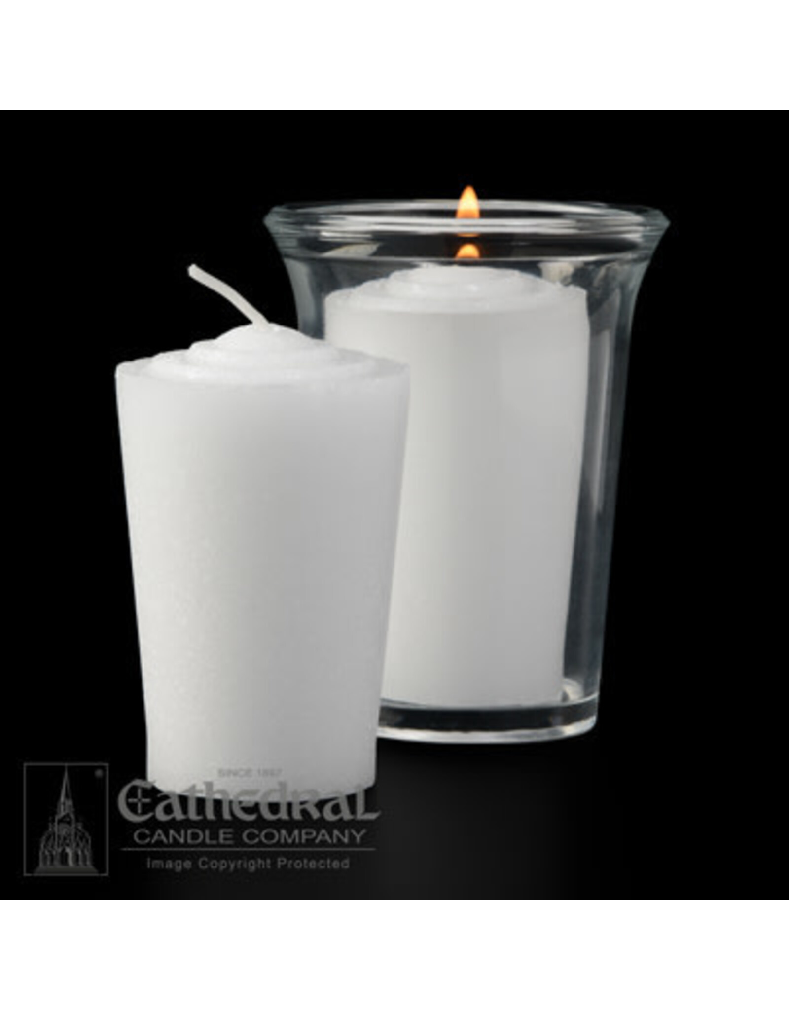 Cathedral Candle 24-Hour Tapered Votive Candles (1 Box of 36)