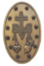 Goldscheider Plaque Miraculous Medal 5x8 Bronze