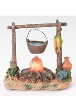 Roman Fontanini - Campfire with Pot, LED (5" Scale)